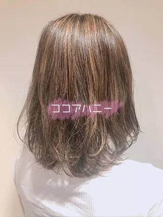 ミディアム カラー パーマ/ハイライト 💙鶴岡 愛💙のヘアスタイル