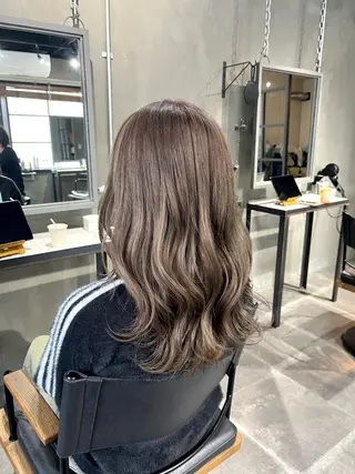 セミロング カラー 透明感♥韓国ヘア HINAのヘアスタイル