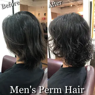 パーマ メンズ Soleria 田中慎一のヘアスタイル