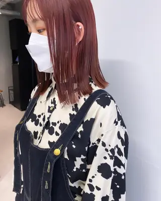 ミディアム カラー マンツーマン半個室 tamuraのヘアスタイル
