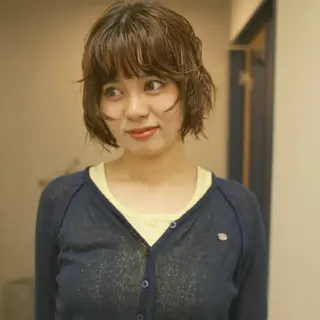 ショート パーマ パーマ/透明感カラー 元町🌱takutoのヘアスタイル