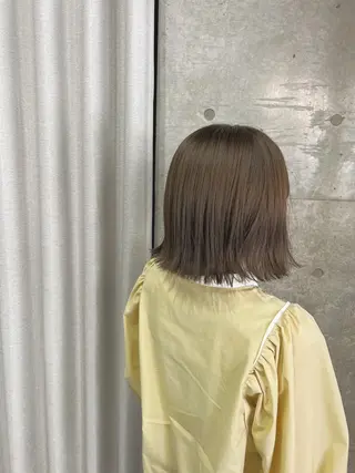 カラー ボブパーマコテ巻き風 パーマNo1深江秀平のヘアスタイル