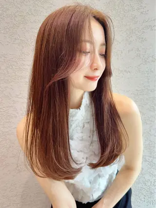 セミロング カラー 縮毛矯正✨🫧 レイヤー川村利幸のヘアスタイル