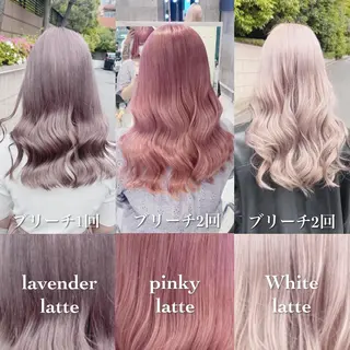 セミロング カラー ヘアアレンジ TAKUMAブリーチ /切りっぱなし🪽のヘアスタイル