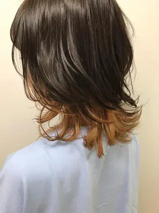 ミディアム 藤中 隆悟のヘアスタイル