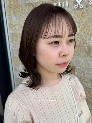 ミディアム カラー recipe 黒木 彩那のヘアスタイル