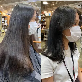 セミロング カラー Pia ツボイ ケイタのヘアスタイル