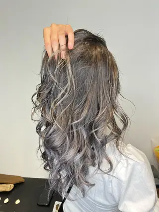 セミロング カラー ヘアアレンジ 【艶カラー】石山拓人 /ブリーチのヘアスタイル