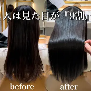 セミロング 美髪縮毛矯正🩶 髪質改善/Shinaのヘアスタイル