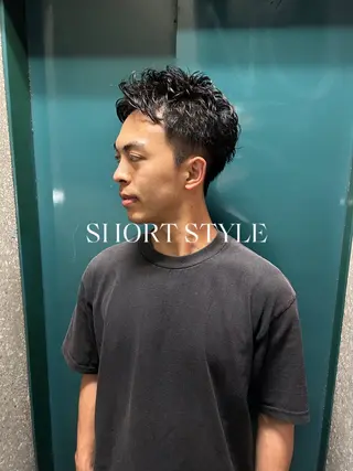 ショート パーマ メンズ 💈メンズ短髪特化 ✂︎伊藤大輝💈のヘアスタイル