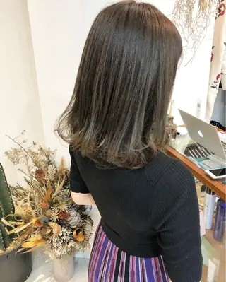 ミディアム カラー パーマ OVER→三軒茶屋 /縮毛矯正・髪質改善のヘアスタイル