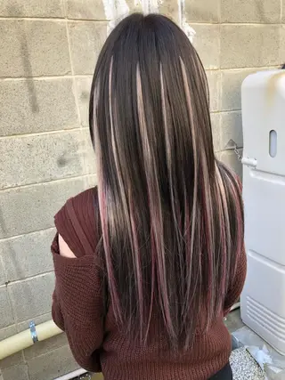 カラー ダブルスキルエクステ /羽エクステ白石宇由のヘアスタイル