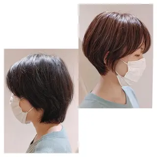 ショート ホリウチ ユキエのヘアスタイル