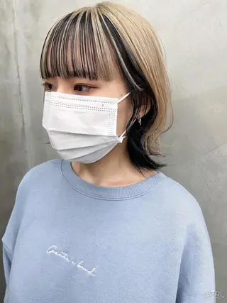 ミディアム カラー パーマ ヘアアレンジ スパイラルパーマ 🌐hina⭐️のヘアスタイル