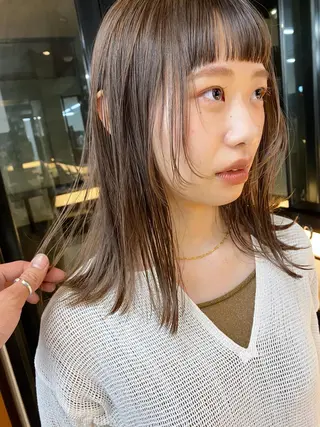 ミディアム カラー ヨシモトリョウ 髪質改善/美髪のヘアスタイル