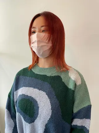 ミディアム カラー パーマ ヘアアレンジ ネイル マツエク・マツパ Miku /ボブのヘアスタイル