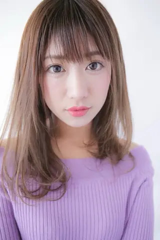 セミロング ボブ/艶髪 soleilrukaのヘアスタイル