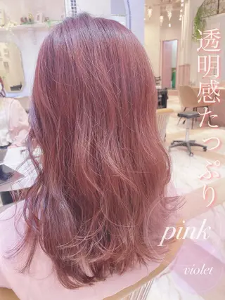セミロング 韓国風ヘア✻透明感 カラー✻yukaのヘアスタイル