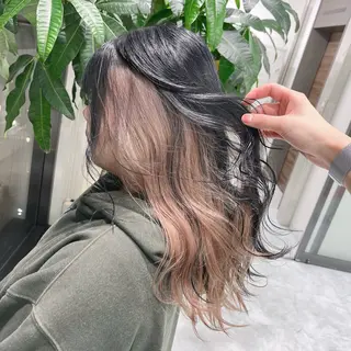 セミロング カラー ‎🤍札幌ハイトーン 🤍シンゴのヘアスタイル