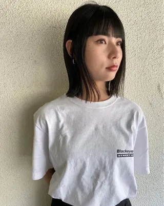 ミディアム カラー Pia ツボイ ケイタのヘアスタイル