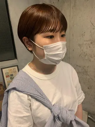 ショート カラー 西山 紗耶香🪽 透明感カラー/ボブのヘアスタイル