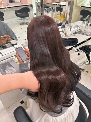 ロング カラー 透明感ベージュカラー 🪞上野🪞AIのヘアスタイル