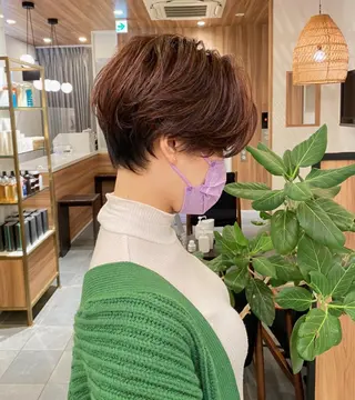 ショート カラー パーマ 🍃服部 雅哉🍃銀座◎のヘアスタイル