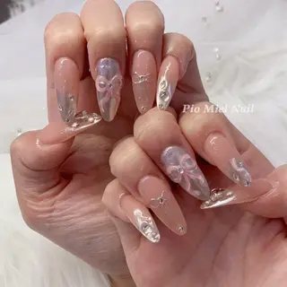ネイル momo 長さだしのネイルデザイン