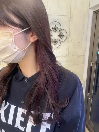 ロング カラー パーマ ヘアアレンジ kame|レイヤー / 似合わせ顔周りのヘアスタイル