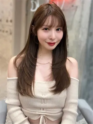 ロング 韓国トレンド💓 阿部あんじゅのヘアスタイル