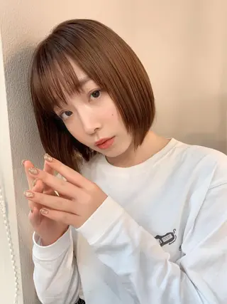 ミディアム カラー 髪質改善☆ 縮毛矯正miyuのヘアスタイル