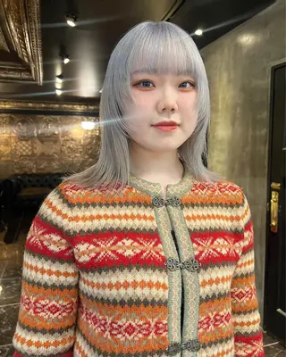 ミディアム カラー haco＋所属・圧倒的デザイン力 店長🎨RENAのヘアスタイル