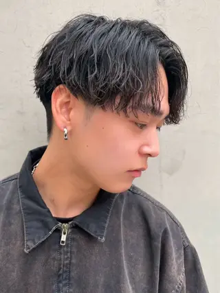 ショート パーマ ヘアアレンジ メンズ 亀井隆汰/メンズ専門 パーマ特化美容師のヘアスタイル