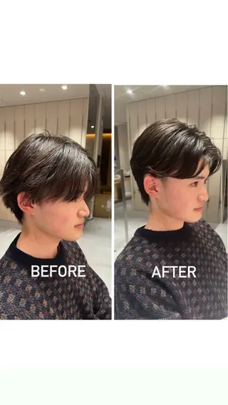 パーマ メンズ kako　ショート ボブのヘアスタイル