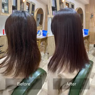 セミロング 髪質改善✨ 角谷　勇のヘアスタイル