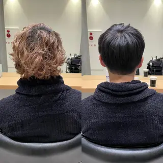 ミディアム カラー メンズ 髪質改善ヘアケア 艶髪特化/上田のヘアスタイル