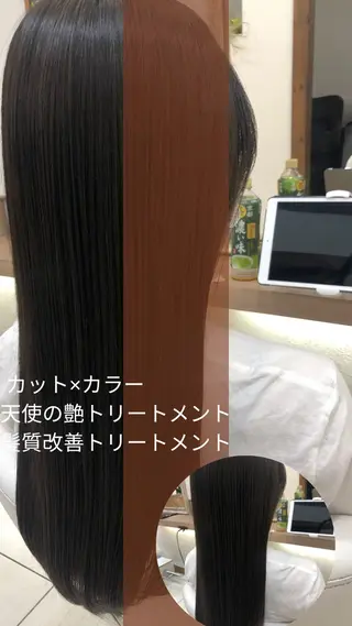 ロング カラー 縮毛矯正/髪質改善/ 艶髪ササキナツミのヘアスタイル