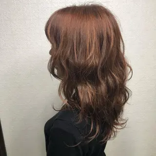 セミロング カラー ヘアアレンジ yoshino yukoのマツエク・マツパデザイン