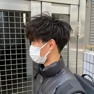 ショート パーマ メンズ 【メンズ縮毛矯正】 田中秀斗のヘアスタイル