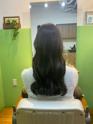 ロング カラー ヘアアレンジ 【エシカル】 HOSOMIのヘアスタイル