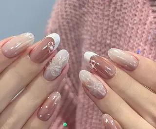 ネイル By moonネイル 🌷ワンホン/韓国風のネイルデザイン