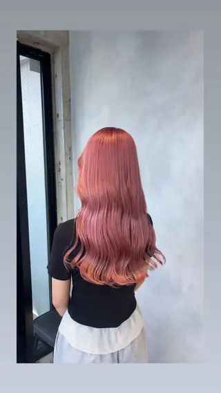 カラー 暖色/ハイトーン/ カラー/HBLのヘアスタイル