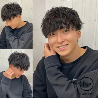 ミディアム パーマ メンズ HIKARU副店長/ ✨️髪質改善のヘアスタイル