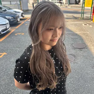 ロング 🎀ハイトーン/ 艶カラー/夕月🎀のヘアスタイル