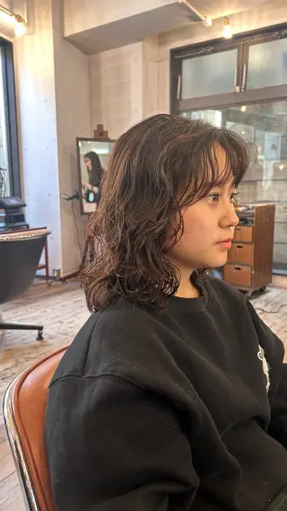 ミディアム パーマ 🌿ボブ パーマ高橋啓太🌿のヘアスタイル