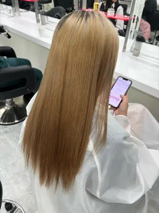 ロング まろっと艶感ブラウン ベージュ🤍まなかのヘアスタイル