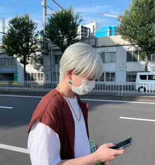 ショート 名古屋ハイトーン/ 🐶ブリーチ専門店のヘアスタイル