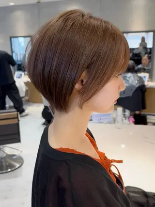 ショート カラー 🌟透明感カラー× 小顔カット いっせいのヘアスタイル
