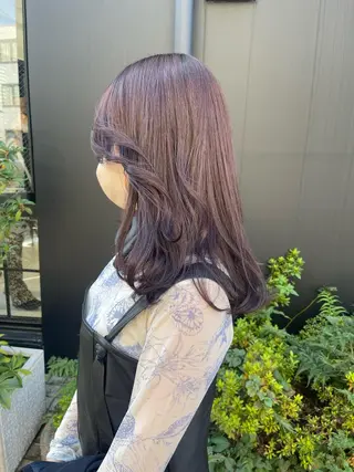 セミロング カラー ラベンダー/レイヤー スタイル🤎mamiのヘアスタイル