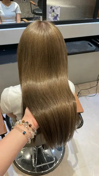 ロング カラー オリーブカラー🫒/ ハッシュカット/みゆのヘアスタイル